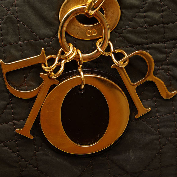 Auth Dior Large Cannage Lady Black #113020D89B - Picture 9 of 12